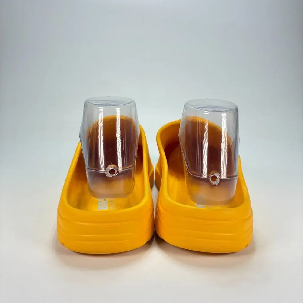 Bass Outdoor Field Clogs Bright Yellow Comfort Slip On Slide Slippers Men's Sz 8